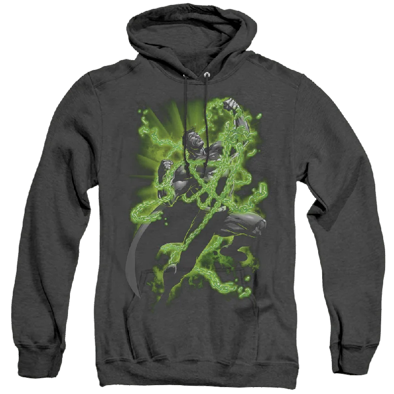 Superman Kryptonite Chains - Heather Pullover Hoodie Lantern Sleeve Elegant