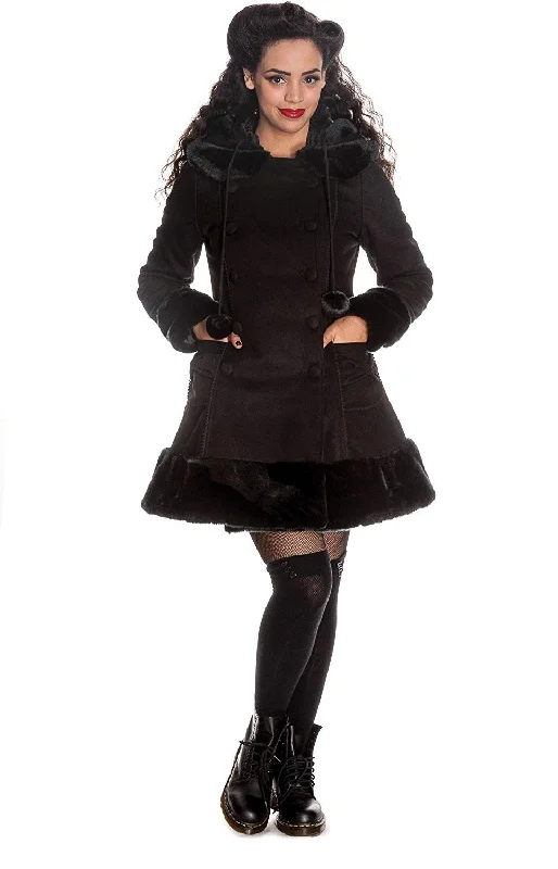 Hell Bunny Black Sarah Jane Coat Kimono Robe Cloak