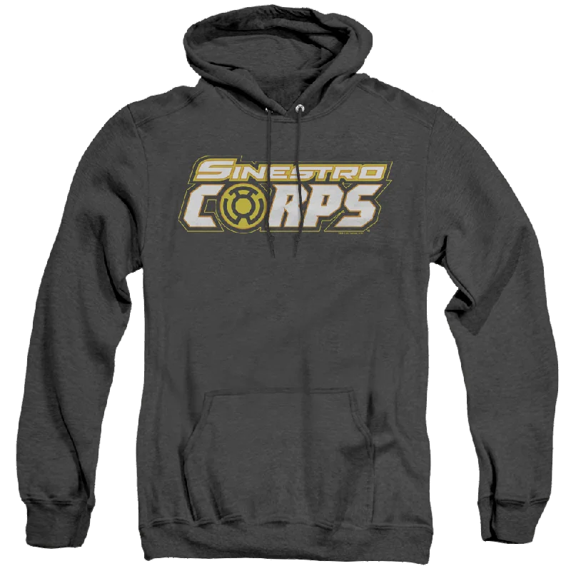 Green Lantern Sinestro Corps Logo - Heather Pullover Hoodie Flutter Sleeve Feminine