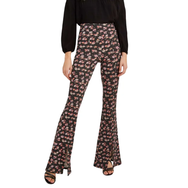 OXXO -  Slit Detail Flare Leggings Stylish Pockets Active Leggings
