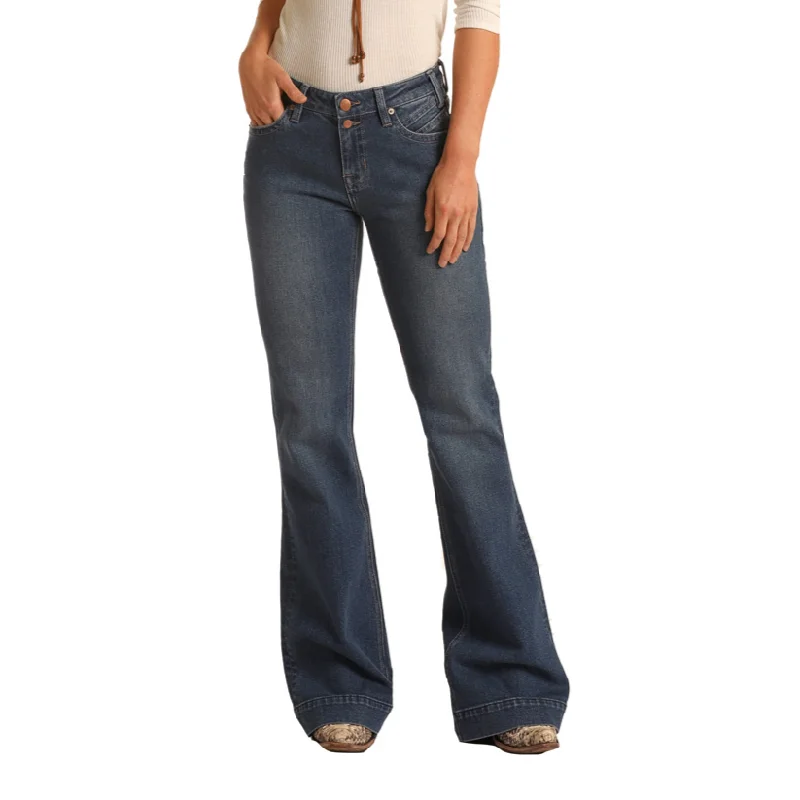 Rock & Roll Denim Juniors Medium Wash Trouser Jeans W8M3517 Cropped Trousers Casual Linen Rock & Roll Denim Juniors Medium Wash Trouser Jeans W8M3517 Cropped Trousers Casual Linen
