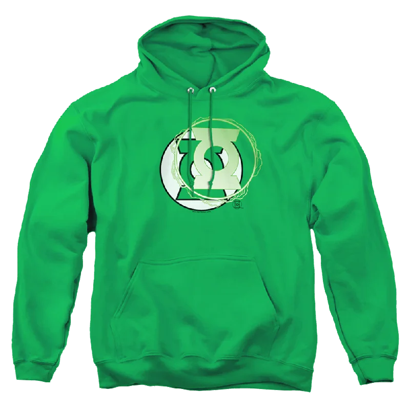 Green Lantern Gl Energy Logo - Pullover Hoodie V-Neck Stylish Pullover