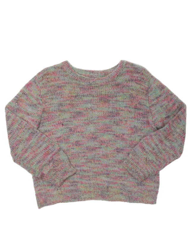 Knit Colorful Sweatshirt Hoodie with Embroidery Detailed Premium
