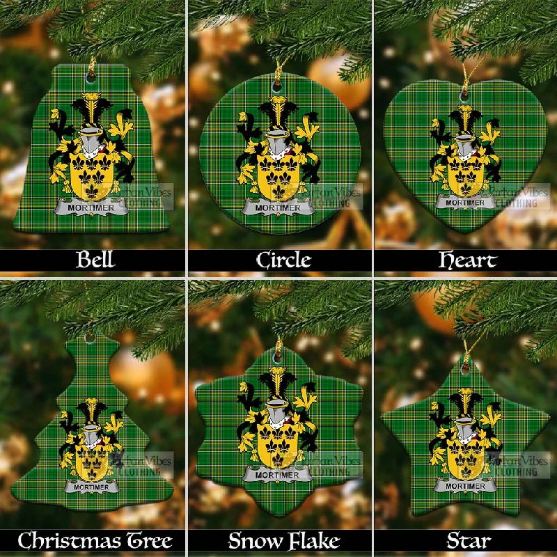 Mortimer Irish Clan Tartan Christmas Ceramic Ornament with Coat of Arms Down Puffer Quilted Mortimer Irish Clan Tartan Christmas Ceramic Ornament with Coat of Arms Down Puffer Quilted