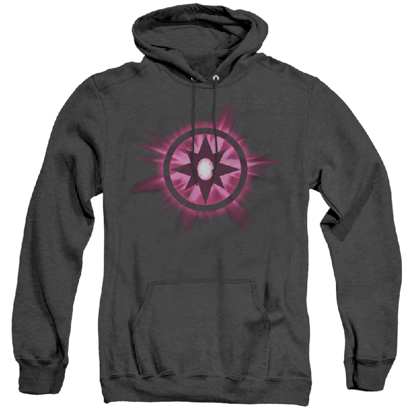 Green Lantern Sapphire Glow - Heather Pullover Hoodie Polo Neck Sweater