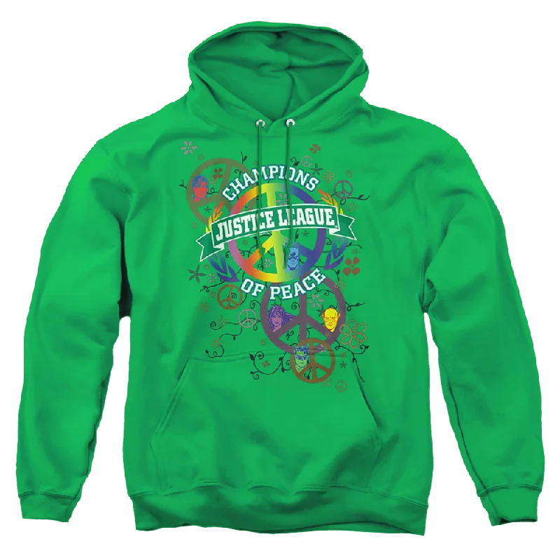 Justice League Peace League - Pullover Hoodie Textured Knit Design