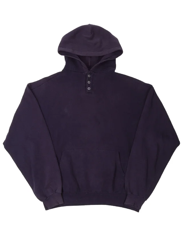 Russell Athletic L.L. Bean Button Hoodie Hoodie with Hem Ribbing Snug Secure