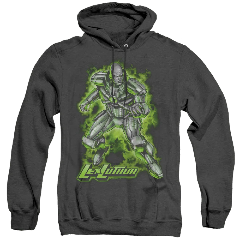 Superman Kryptonite Powered - Heather Pullover Hoodie Gathered Sleeve Pullover