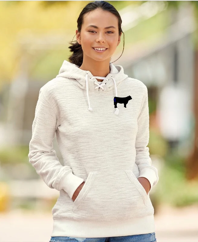 Ladies Branded Cow JAmerica Shore Sport Hoodie Hoodie with Print Artistic Unique
