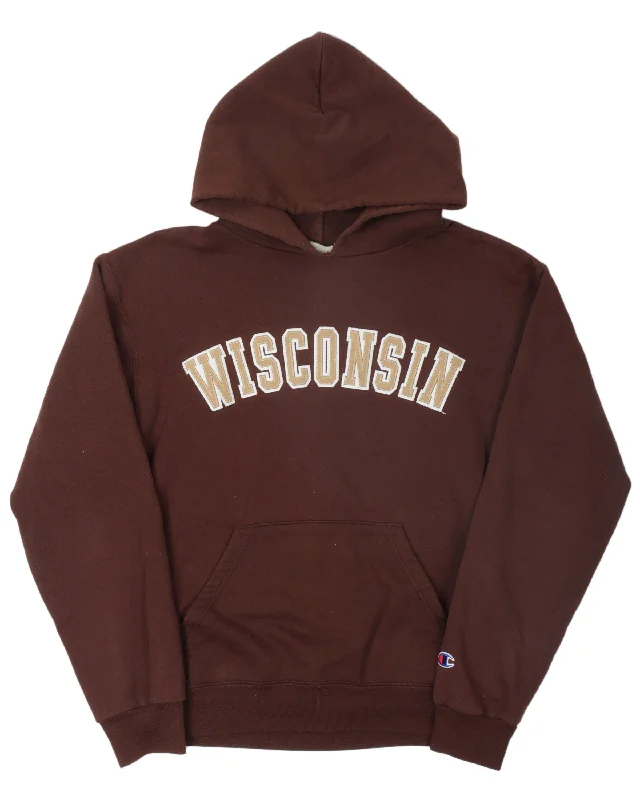 Champion Wisconsin Hoodie Hoodie with Pocket Utility Practical