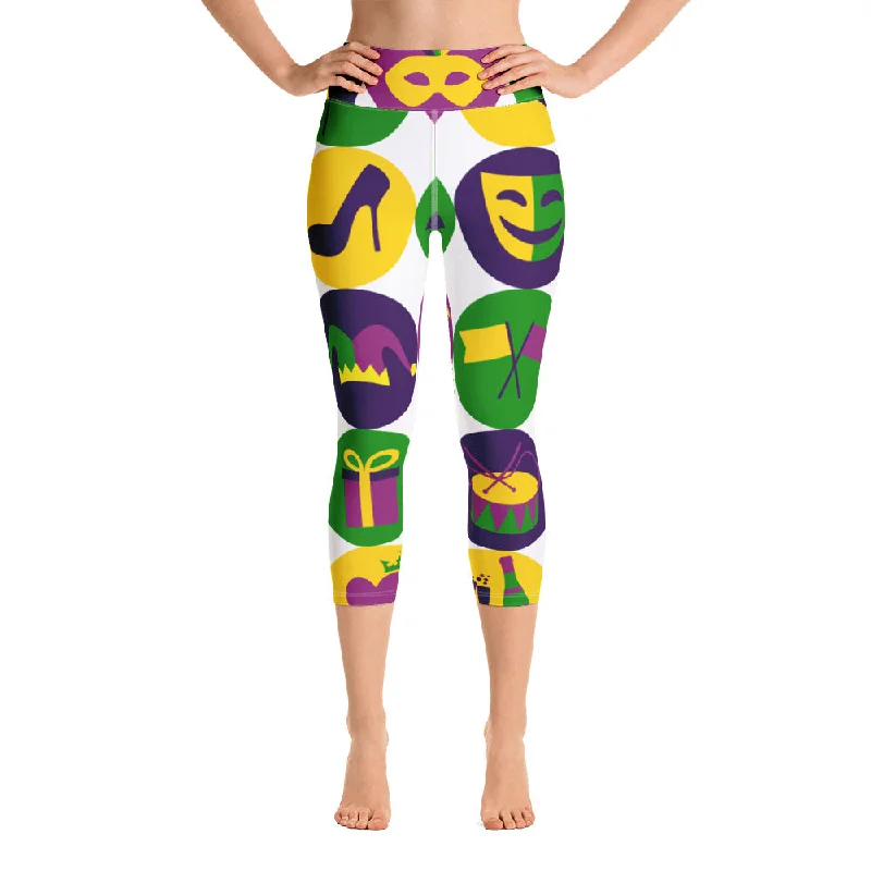 Girl's Just Wanna Have Mardi Gras Yoga Capri Leggings Fashionable Quick-Dry Leggings Girl's Just Wanna Have Mardi Gras Yoga Capri Leggings Fashionable Quick-Dry Leggings