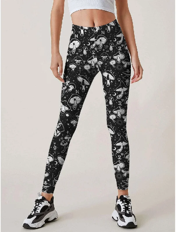 Cosmo Mushroom Leggings Casual Sporty Leggings