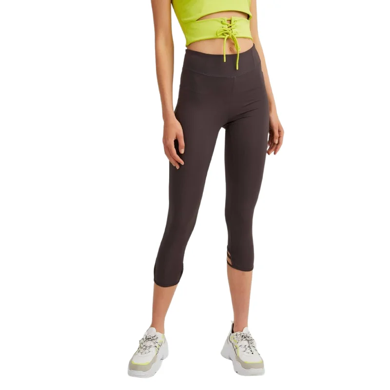 OXXO -  Anthracite Leg Detail High Waist Leggings Trendy High-Compression Leggings