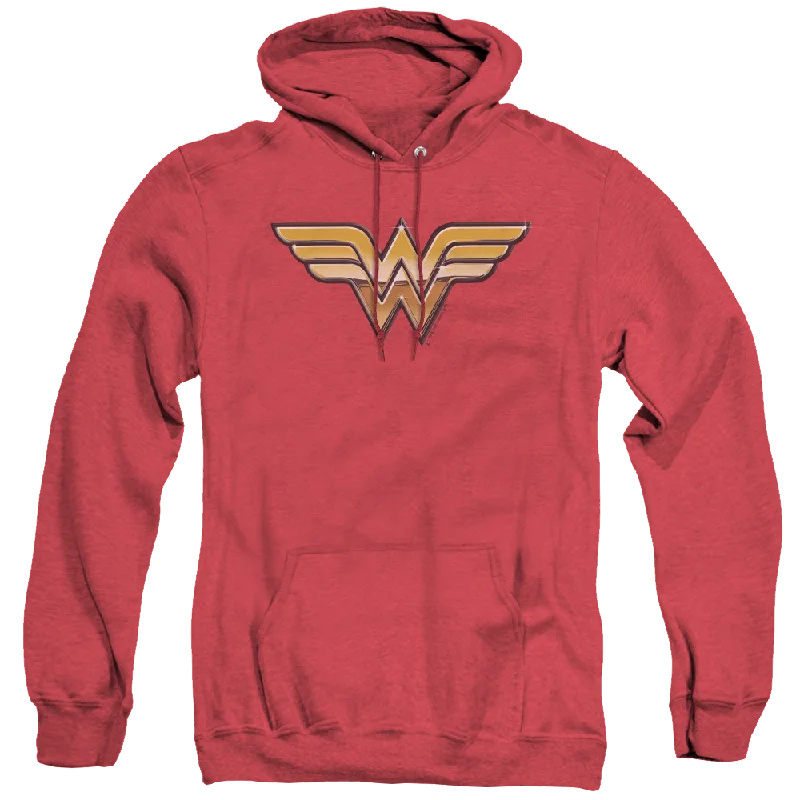 Wonder Woman Golden - Heather Pullover Hoodie Fitted Ribbed Sweater