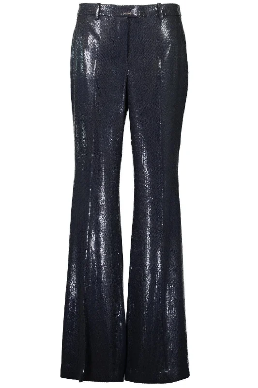 Haylee Trouser - Maritime Sequin Trousers Plaid Checkered