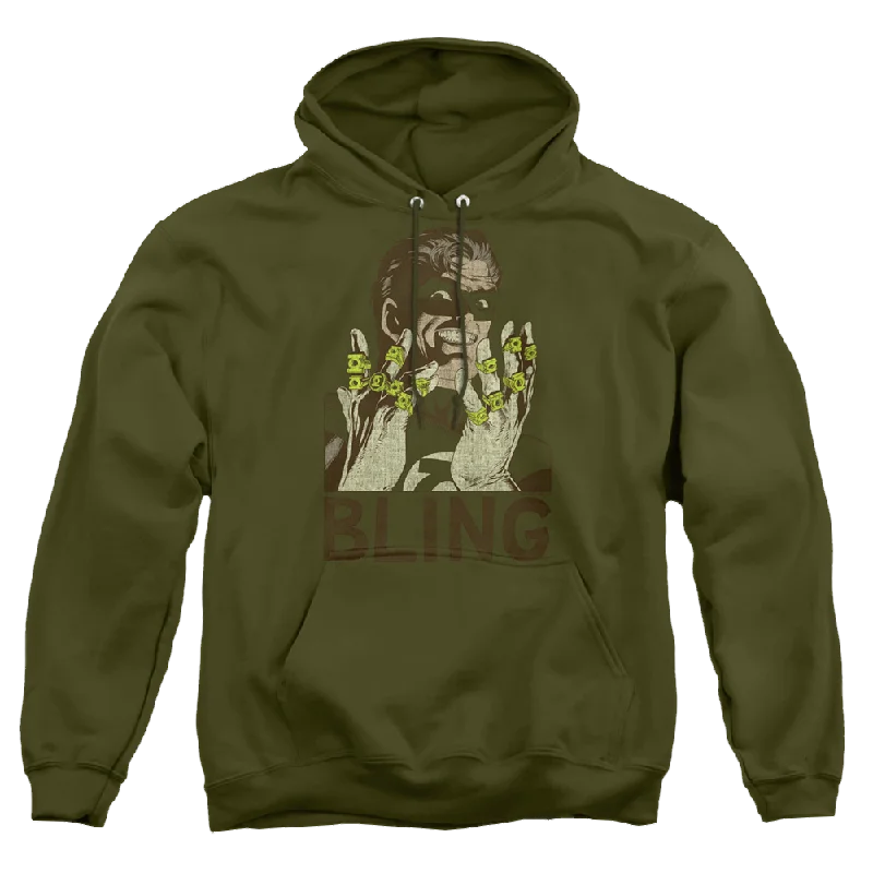 Green Lantern Bling Bling - Pullover Hoodie Open Neck Pullover