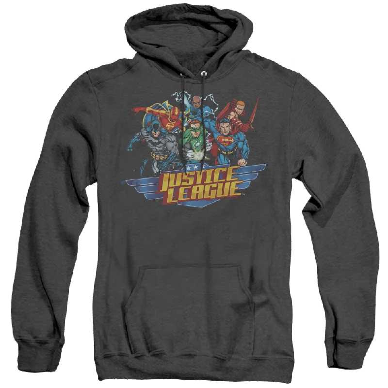 Justice League Ready To Fight - Heather Pullover Hoodie Sabrina Neck Pullover