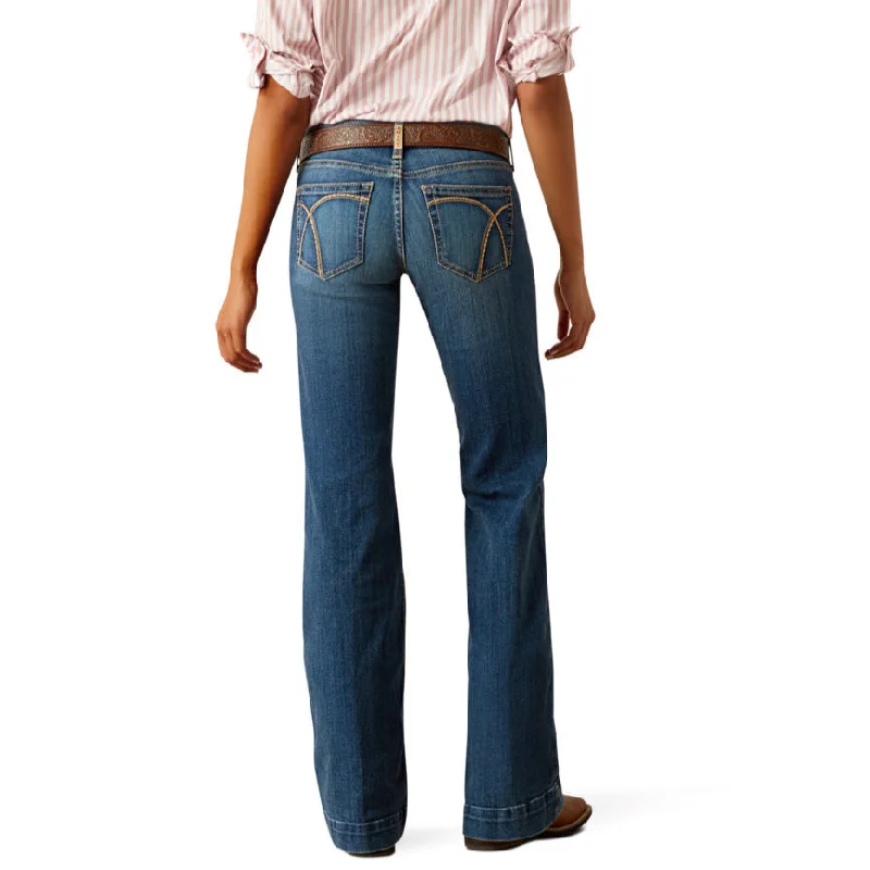 Ariat Ladies Mid Rise Hasley Slim Trouser Jeans 10058920 Trousers Lace Delicate