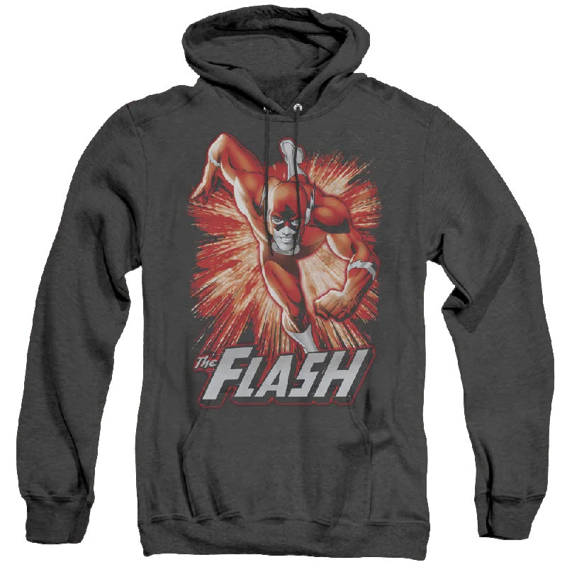 Flash, The Flash Red & Gray - Heather Pullover Hoodie Faux Fur Trim