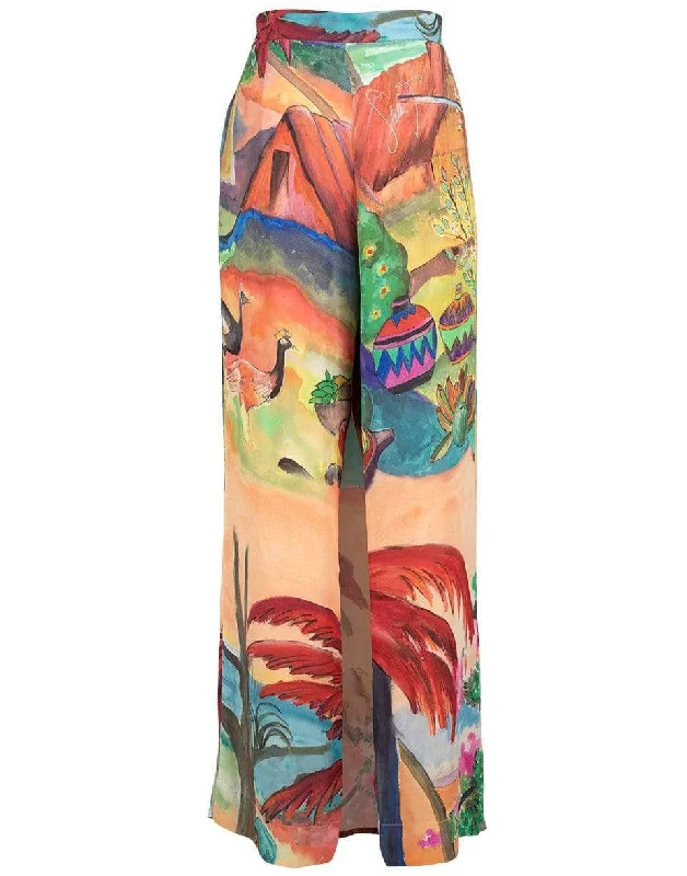 Print Wrap Trousers Trousers Timeless Classic