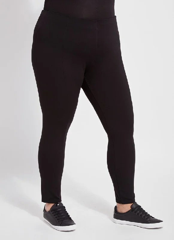 Taylor Seamed Legging (Plus Size, 28.5" Inseam) Elegant Textured Leggings