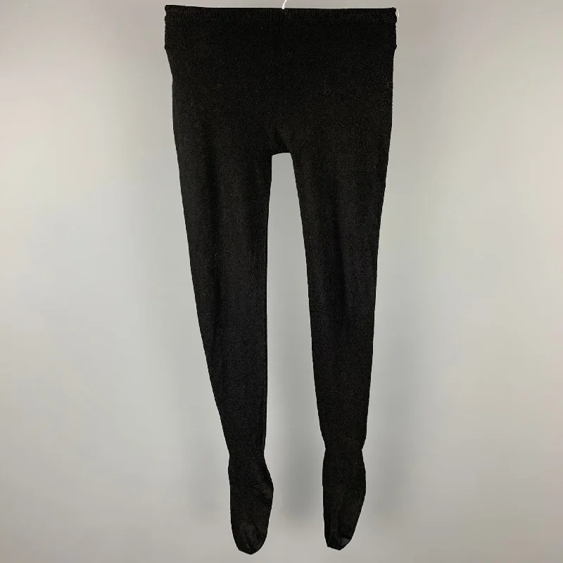 MAISON MARTIN MARGIELA Size M Black Viscose / Polyester Leggings Stylish Ankle-Length Leggings MAISON MARTIN MARGIELA Size M Black Viscose / Polyester Leggings Stylish Ankle-Length Leggings