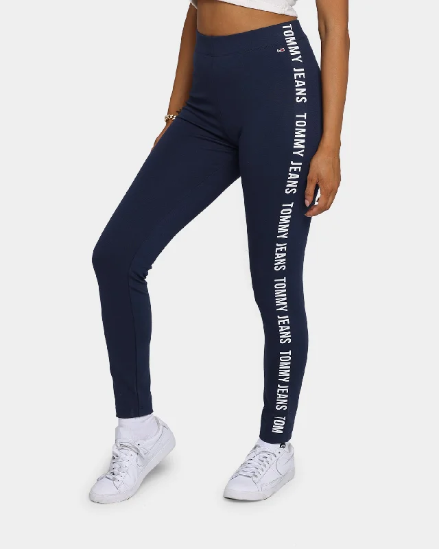 Tommy Jeans Women's Skinny Tape Legging Twilight Navy Fashionable Seamless Leggings