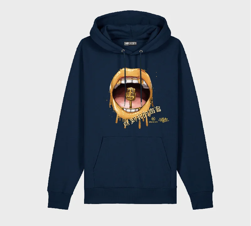 SWMSociety x Dream City x Hear My Voice Hoodie Hoodie with Drawstring Waist Adjustable Fitted