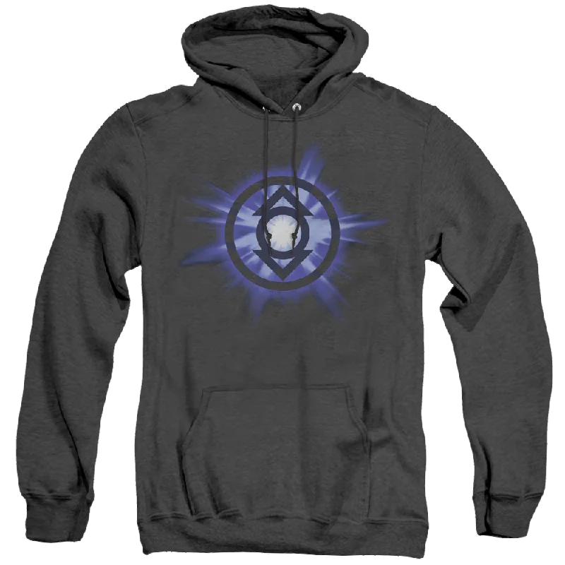 Green Lantern Indigo Glow - Heather Pullover Hoodie Scalloped Neck Pullover