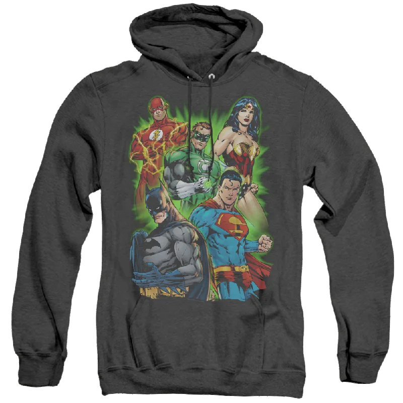 Justice League Will Power - Heather Pullover Hoodie Bardot Neck Top