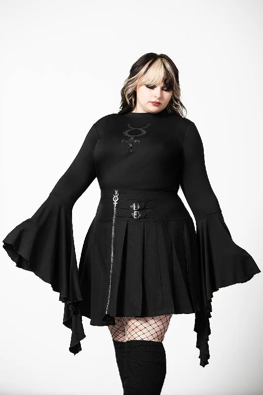 Elemental Eclipse Crop Top [PLUS] Anti-Pilling Machine Wash Handmade