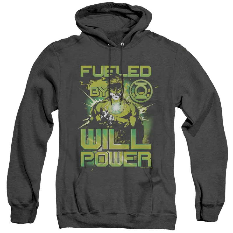 Green Lantern Fueled - Heather Pullover Hoodie Notched Neck Pullover