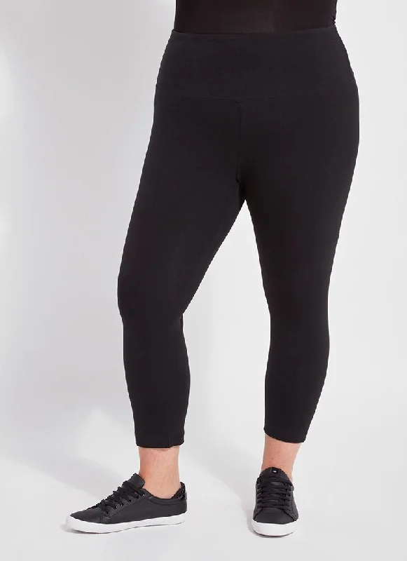 Cropped Classic Cotton Legging (Plus Size, 21.5" Inseam) Trendy Fitness Leggings