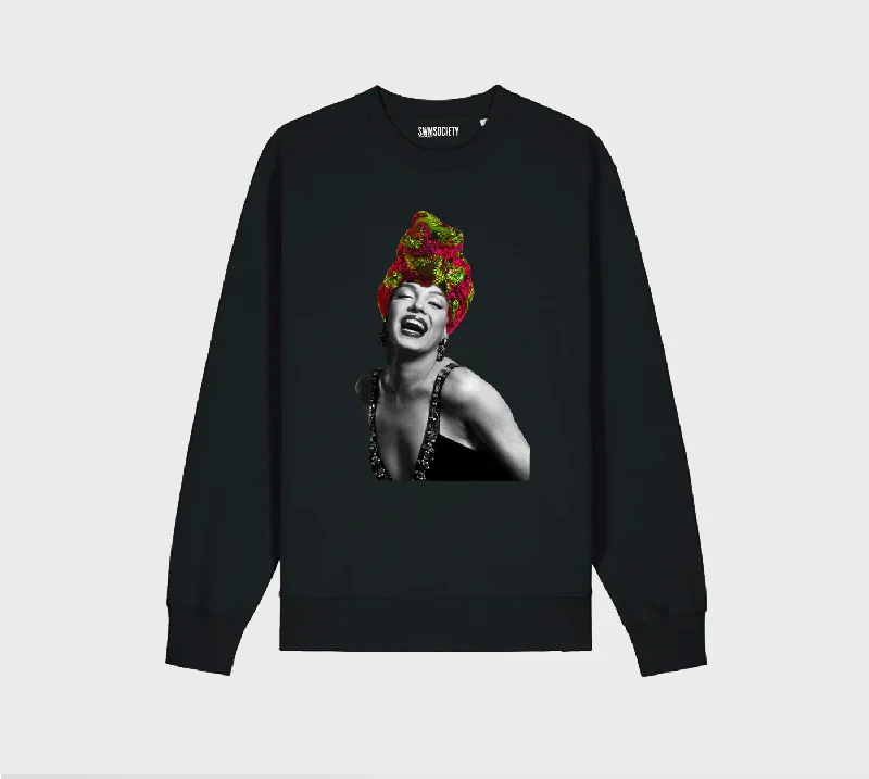 SWMSOCIETY X NEWBEINGS Mama Marilyn Sweatshirt Hoodie with Tied Waist Feminine Flattering