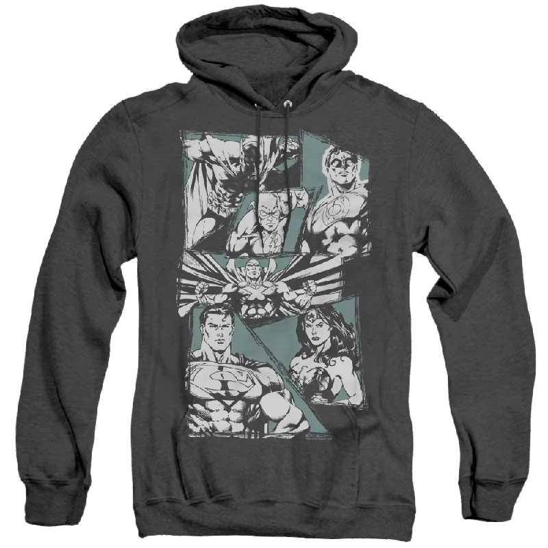 Justice League A Mighty League - Heather Pullover Hoodie Kimono Neck Pullover