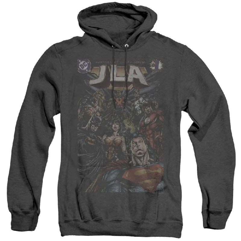 Justice League #1 Cover - Heather Pullover Hoodie Cable Knit Chunky