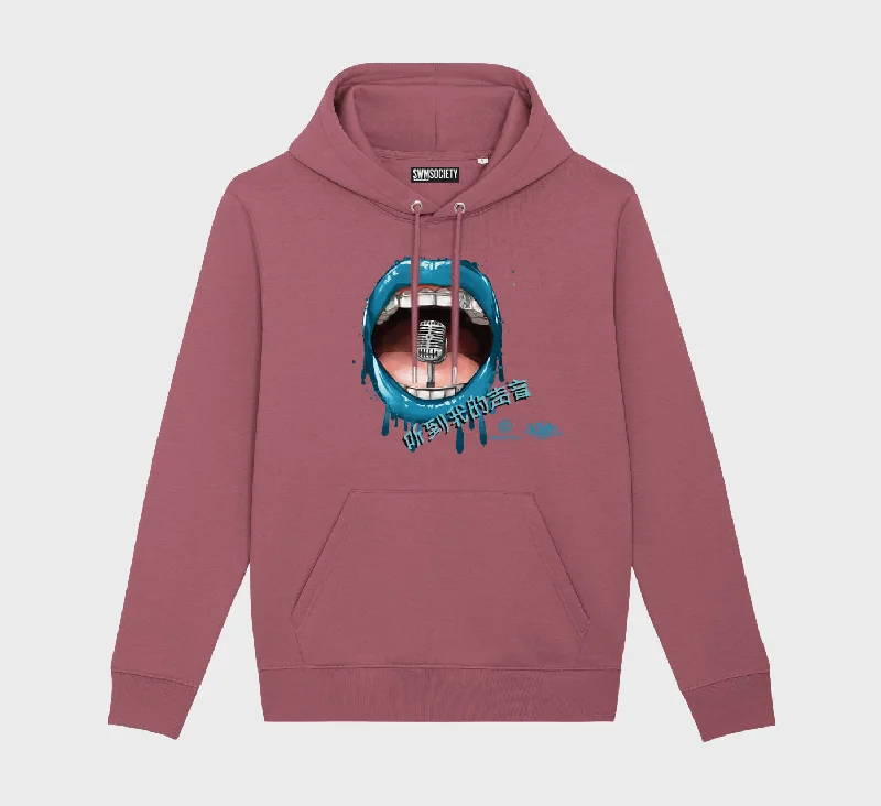SWMSociety x Dream City x Hear My Voice Hoodie Hoodie with Turtle Neck Cozy Winter