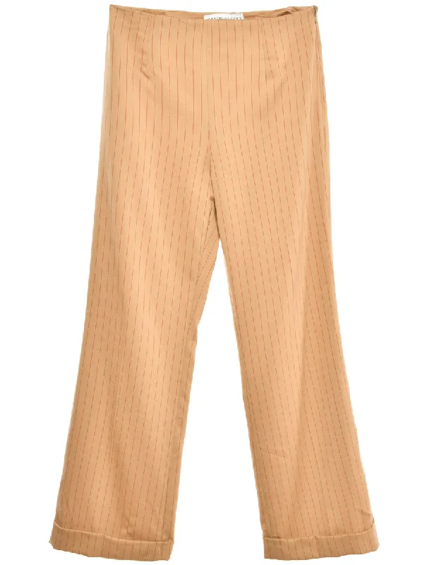 Striped Red & Cream Trousers - W28 L29 Trousers Spring Floral