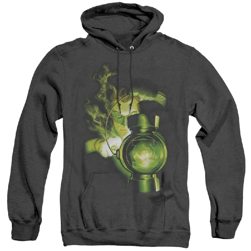 Green Lantern Lantern Light - Heather Pullover Hoodie Batwing Sleeve Top