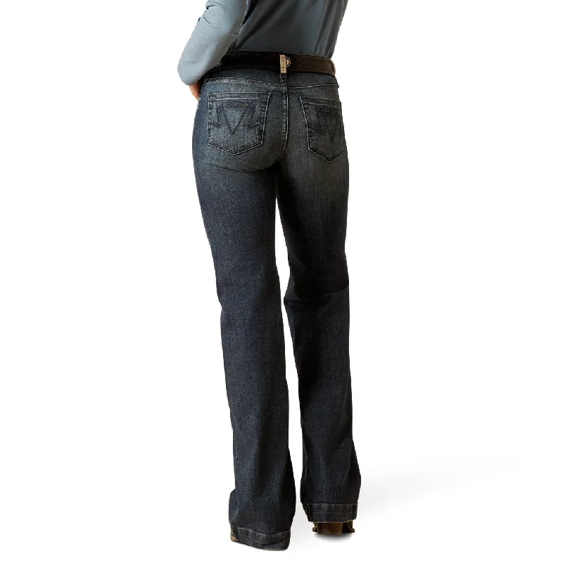 Ariat Ladies Elise Perfect Rise Blue Denim Trouser Jeans 10053536 Trousers Denim Blue