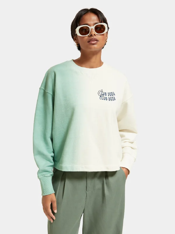 Crewneck sweatshirt Hoodie with Color Block Contrast Stylish