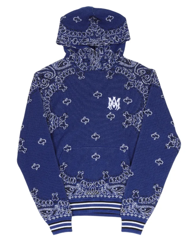 Paisley Hoodie Hoodie with Full-Zip Functional Layering