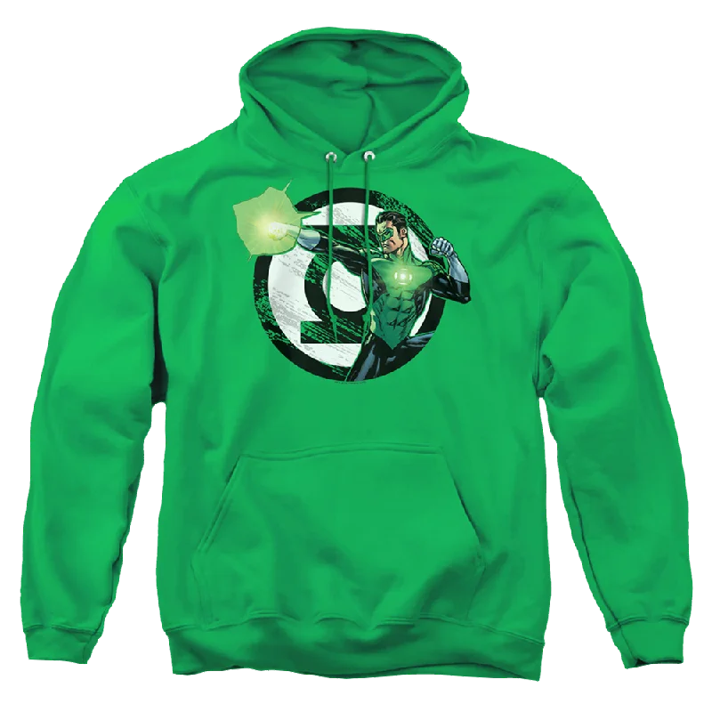 Green Lantern Blasting Logo - Pullover Hoodie Thick Cable Knit