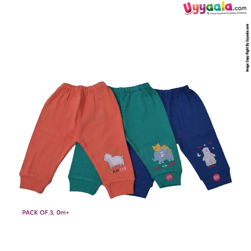 PINK RABBIT Leggings with bottom rib for newborn,100% Soft Hosiery cotton pack of 3- Multi Color (Newborn) Fashionable Ribbed Knit Leggings PINK RABBIT Leggings with bottom rib for newborn,100% Soft Hosiery cotton pack of 3- Multi Color (Newborn) Fashionable Ribbed Knit Leggings
