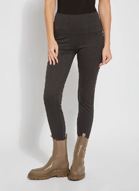 Signature Legging- Harness Herringbone (29" Inseam) Elegant Shiny Black Leggings
