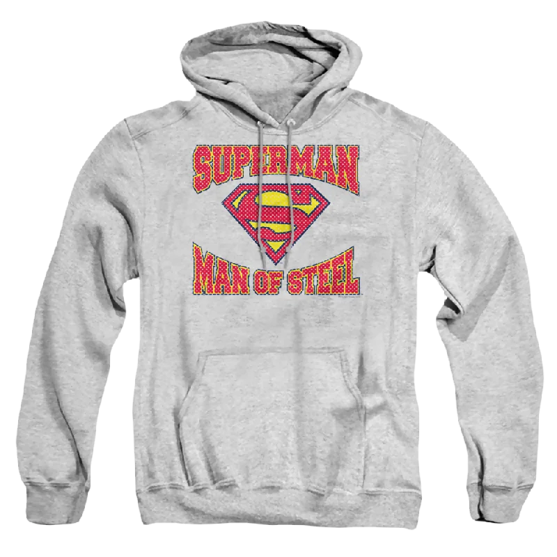 Superman Man Of Steel Jersey - Pullover Hoodie Kimono Neck Pullover