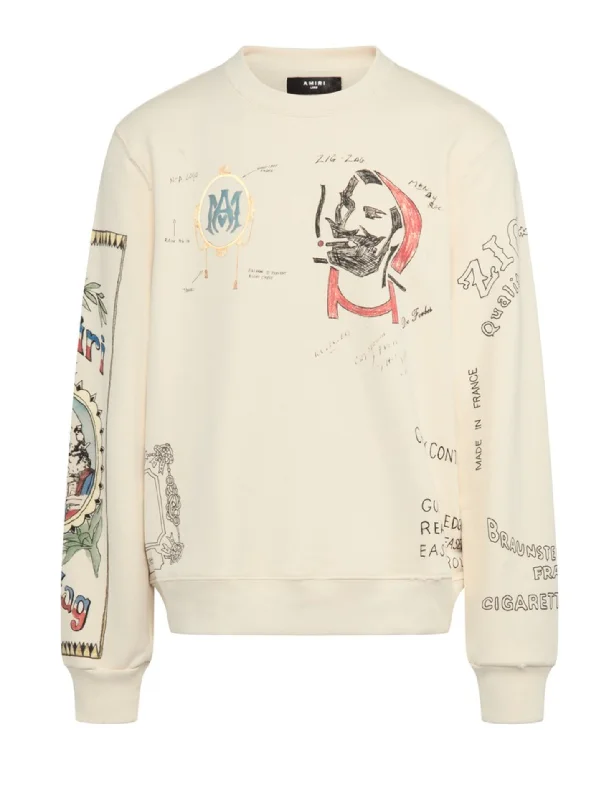 Zig-Zag printed cotton sweatshirt Hoodie with Puffed Sleeves Voluminous Trendy