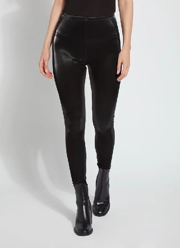 Matilda Patent Foil Legging (28" Inseam) Fashionable Moisture-Wicking Leggings