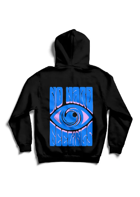 No Hard Feelings / Oversized Pullover Hoodie Hoodie with V-Neck Classic Versatile
