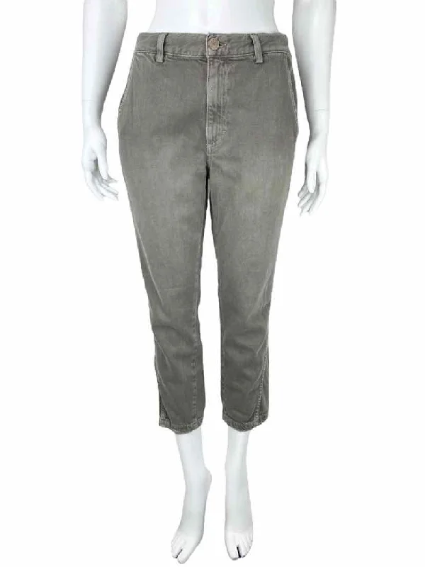 AMO Women's Slouch Trouser Jeans Gray Green Size 28 (6) Trousers Ceremony Elegant